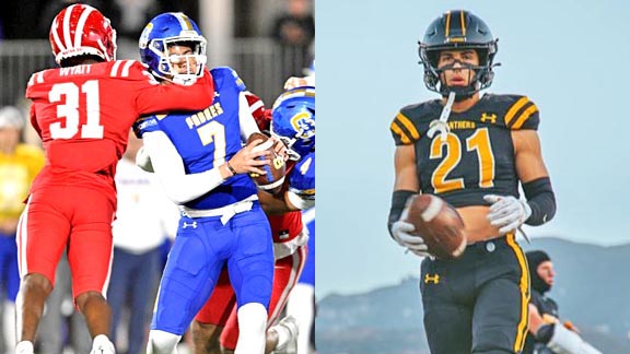 CalHiSports's tweet photo. All-State Football 2023: Juniors.
45th annual Cal-Hi Sports all-state honors continues.
Could have had tri-players of year with Marco Jones, Nasir Wyatt &amp; Shane Rosenthal. Wyatt joined by three others from MD on 1st team.
@ocvarsity @MDFootball @vcspreps 
https://t.co/0mp6v4nn2I https://t.co/2vaiSjV2te