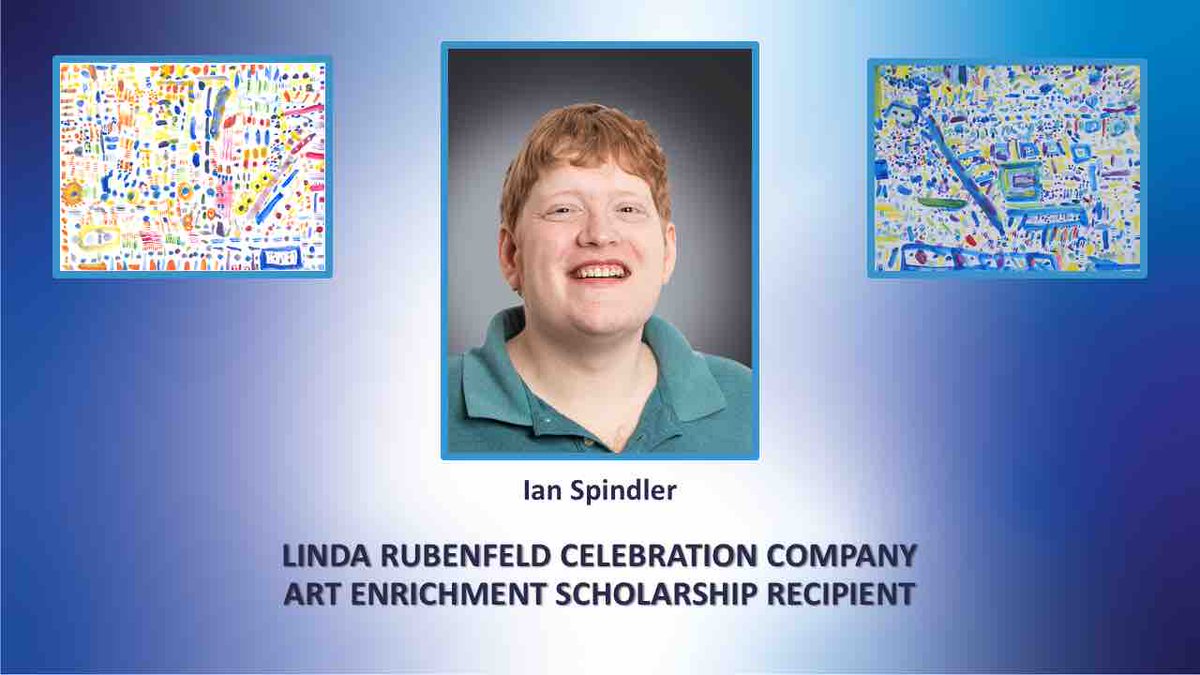 Incoming Alexander JFS President, Carolyn Mintz Kaplan, announces the Linda Rubenfeld Celebration Company Art Enrichment Scholarship and reveals this year’s recipient, Ian Spindler!