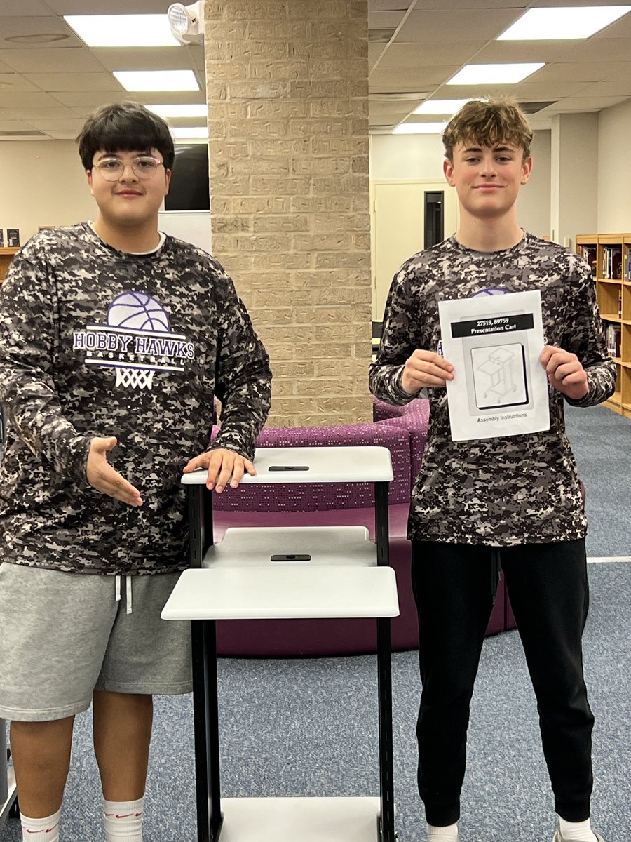 These incredible 8th graders did an awesome thing and put together a new stand for our teachers to utilize in the back instructional area. Thanks guys!

<a href="/NISDHobby/">William P Hobby</a> <a href="/HobbyBoysATH/">Hobby Boys Athletics</a>