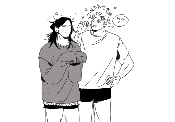 #五夏 
boyfriend sweater + moe sleeves = cute /__\