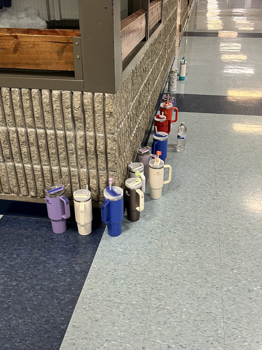 Our Stanley club during conditioning tonight 🤣🤣 #stanley #springsports