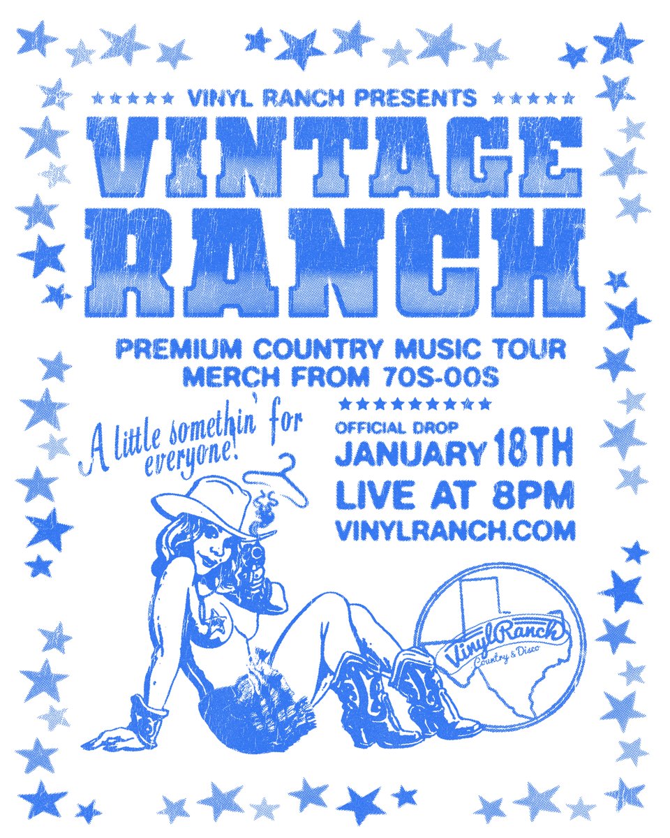 Just dropped 50 vintage country music merch items to the site! Willie, Waylon and Gilley's galore: vinylranch.com