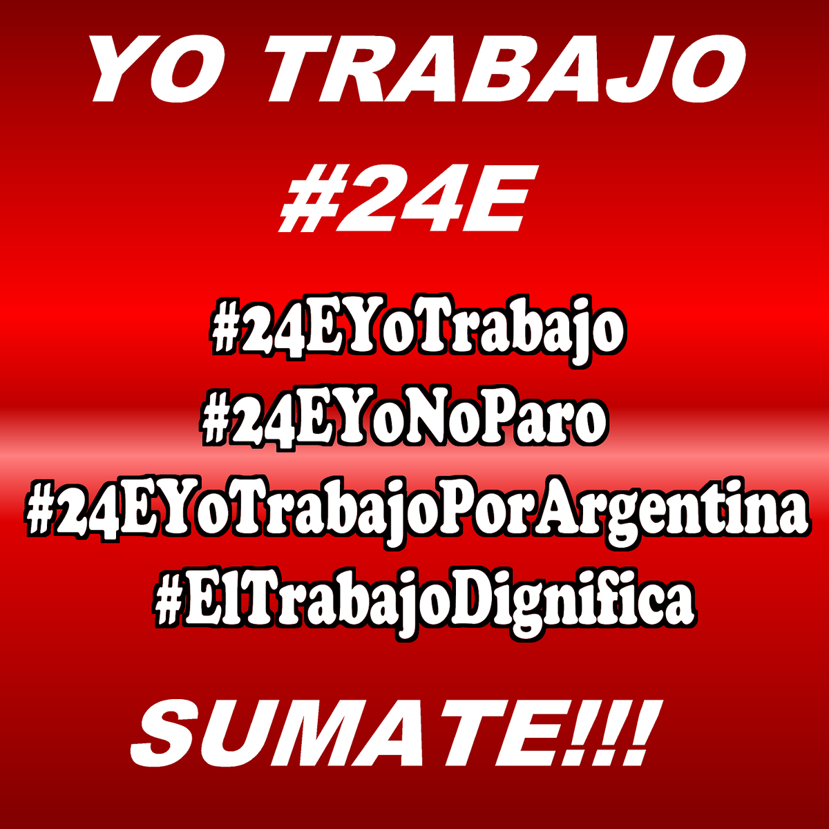 MdqMel's tweet photo. #24EYoTrabajo 
#24EYoNoParo   
#24EYoTrabajoPorArgentina 
#ElTrabajoDignifica 
Por el presente y futuro del PAÍS 🇦🇷🇦🇷🇦🇷 , decile
 #NoAlParoDeLaCGT   
Ellos solo quieren que Argentina siga en la decadencia!!! 
Esta es la oportunidad de los Ciudadanos de decirles #Basta ...
SUMATE! https://t.co/7hDhF5ZZA5