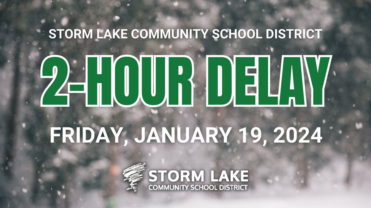 ‼️2 HOUR LATE START -  Friday, January 19, 2024 ‼️