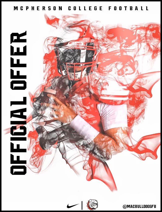 Truly Blessed🙏🏾 huge thanks to coach <a href="/JoshPisik/">Coach Pisik</a> and <a href="/MACBulldogsFB/">McPherson Football</a> for this opportunity!  #2ndOfficial⭕️ Also want to thank <a href="/BMACICE/">🅱️ COACH MAC Ⓜ️</a> and <a href="/Coach_B_Epp1/">Coach B</a> !❤️💙