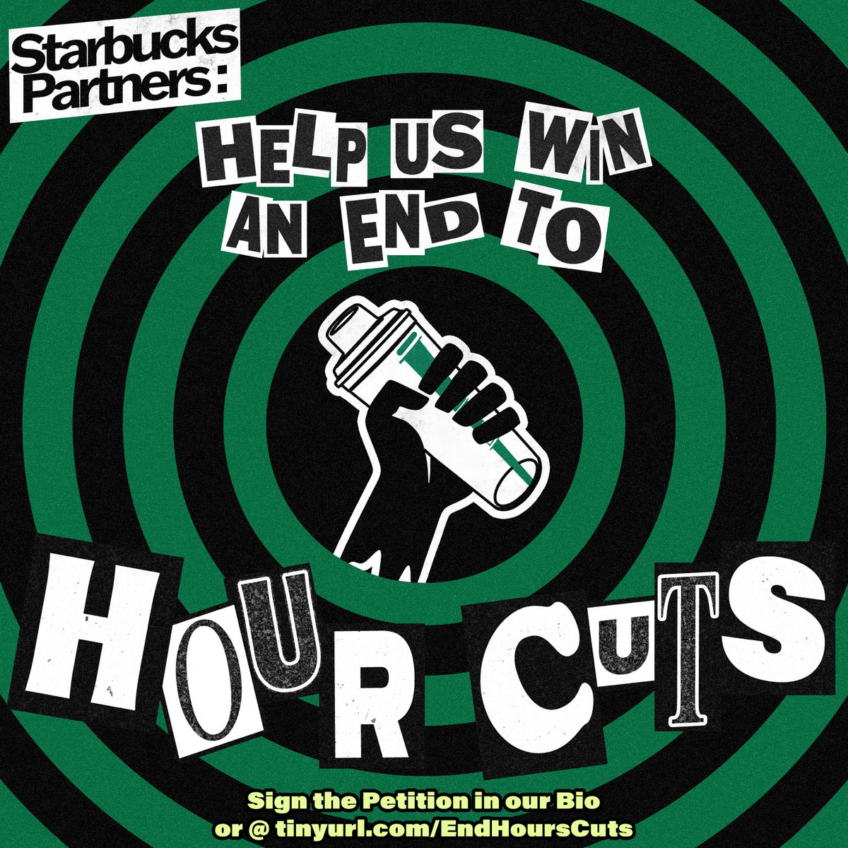 SBWorkersUnited's tweet photo. Partners- ARE YOU SICK OF STARBUCKS NOT GIVING YOU ENOUGH HOURS? We are, too. Despite being one of the richest companies in the world, Starbucks is cutting our hours AND making us work short-staffed on their growing list of promo days. 😡 https://t.co/S4eFwIJe8G