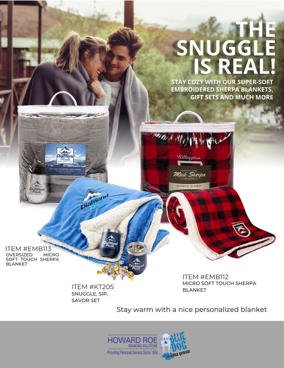 HowardRoeGifts's tweet photo. Stay warm, Stay cozy ❄️

https://t.co/mWL25zWZzh

#blankets #brandedblankets #staywarm #valentinesday #corportategifts #sherpa #personalizedgift #brandedmerch #promotionalgifts #branding #SWAG #blanket #Logo #custom #advertising https://t.co/kEPvMkxIo8
