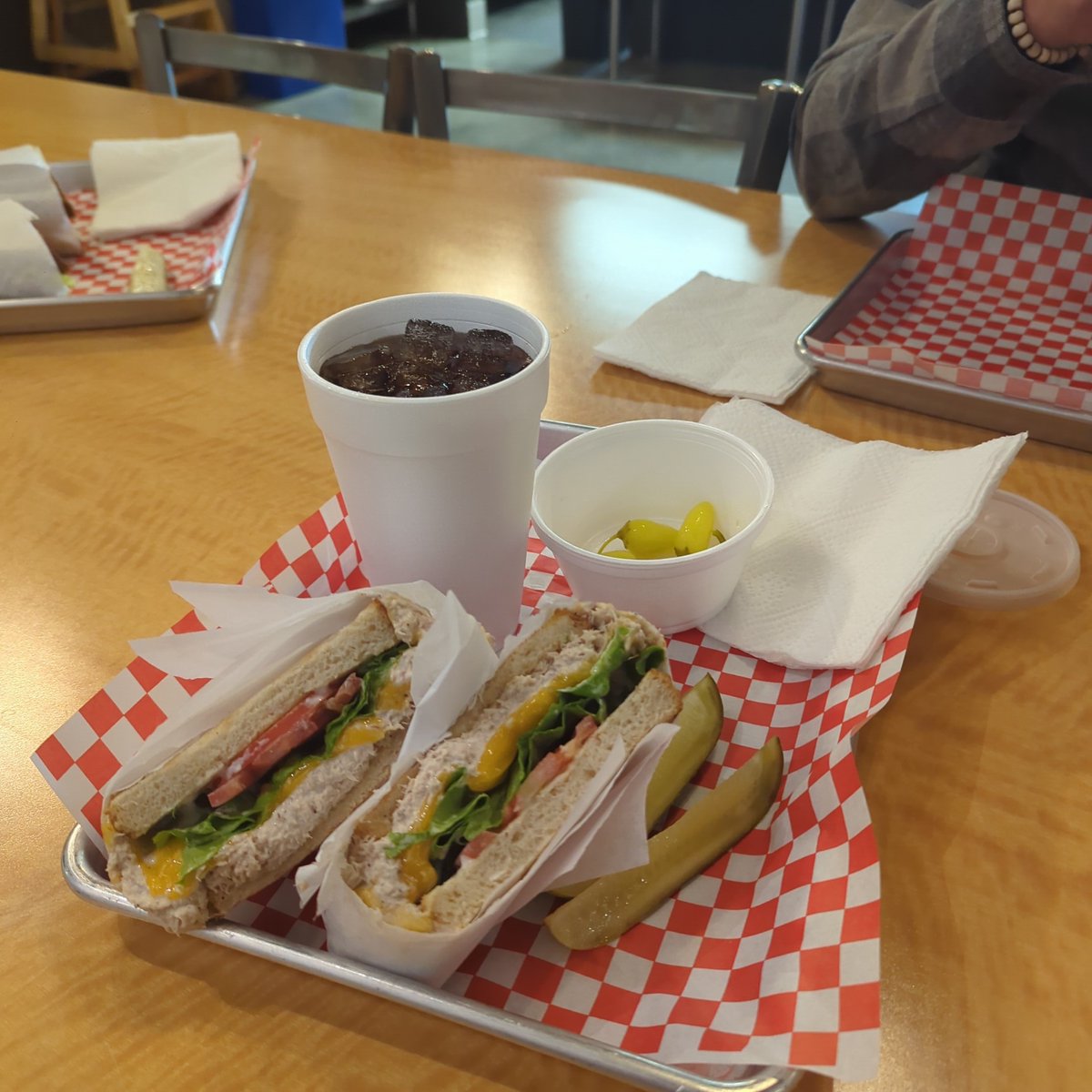 tonyherrera's tweet photo. Tuna melt on sourdough. 😋 https://t.co/710pErVTAb