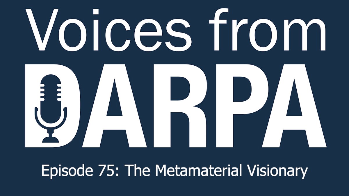Our latest Voices from DARPA #podcast explores the world of #metamaterials & #optics: Imagine night-vision goggles thin & light as a pair of glasses or a telephoto camera lens replaced by a single flat lens that could 'zoom' without moving parts: ow.ly/MG1J50Qskqh