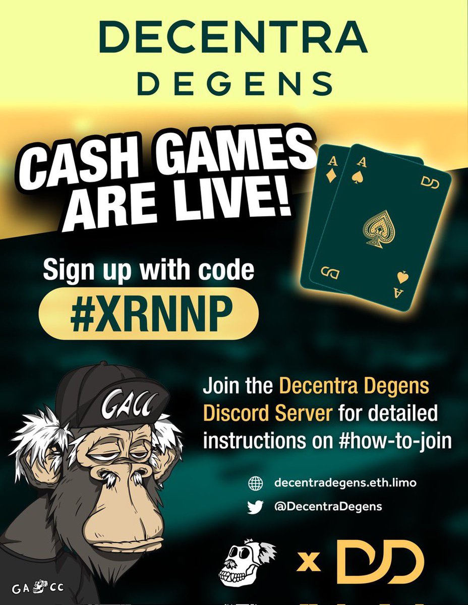 If you aren’t spending your Thursday night on the greens with the <a href="/GrandpaApeCC/">Grandpa Ape Country Club</a> community you’re missing out 

Enjoy poker? They’ve got that too. GACC freeroll tonight at 830pm EST