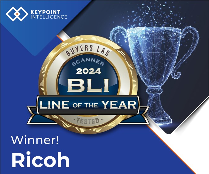 We are thrilled and proud to be named the Buyers Lab (BLI) 2024 Scanner Line of the Year Award winner by <a href="/KeypointIntel/">Keypoint Intelligence</a>!

Learn more: keypointintell.com/news/awards/20…

#RicohScanners #DocumentScanning #DocumentManagement #DataSolutions