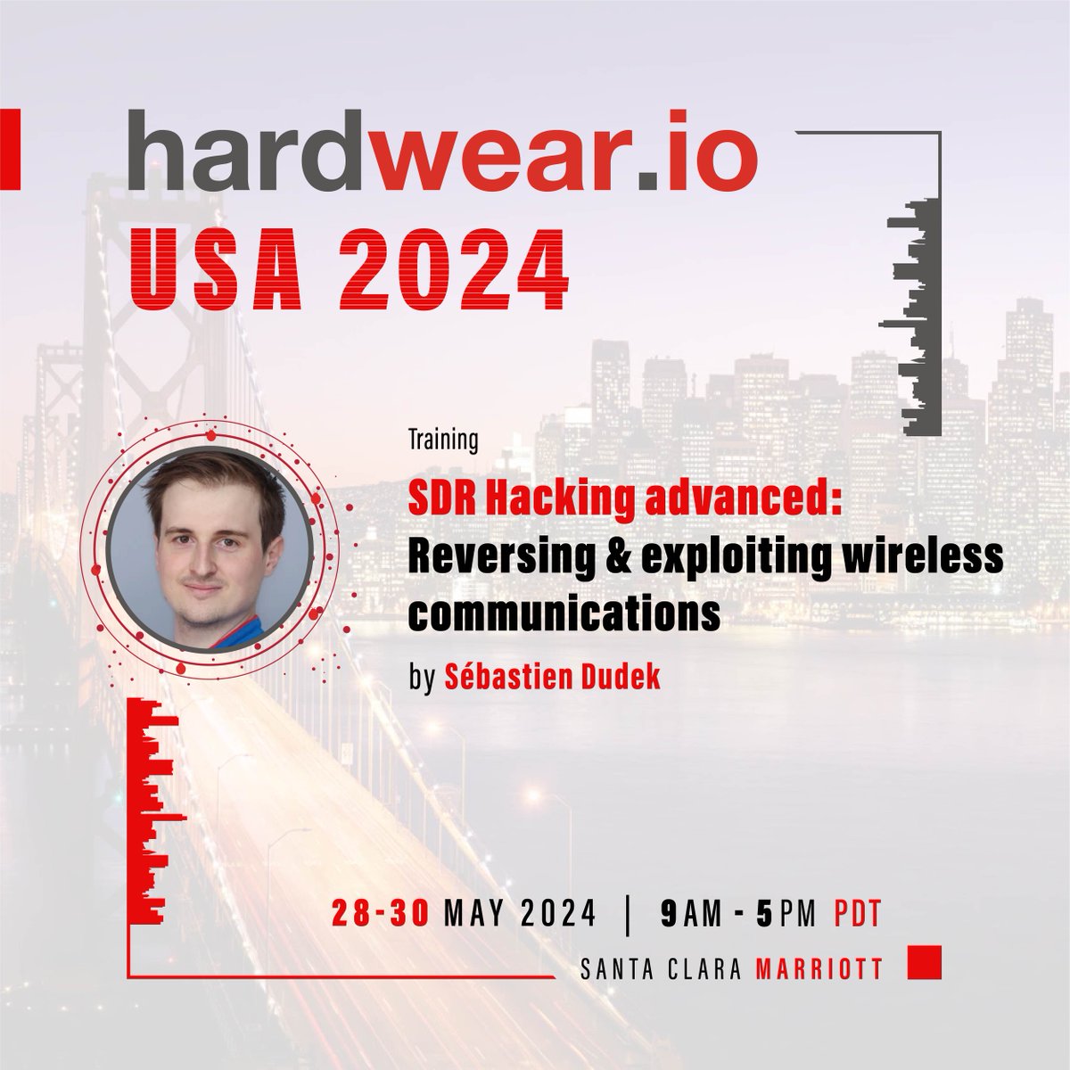 '🔻 This advanced training course by @PentHertz will focus on the application of SIGINT techniques and attacking real-world targets Test radio devices & break into most RF communications 📡 Learn More: hardwear.io/usa-2024/train… #hw_ioUSA2024 #hardwarehacking #SIGINT