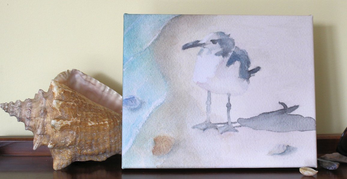 Watercolor Print on Canvas 
#seagull #watercolor #artprint #printoncanvas
#wallart #walldecor #BeachVibes #beachhouse #gifts #housewarming #beachdays #birds #seabirds #SMILEtt23 #shopsmall #supportsmallbusiness 

sycamorewoodstudio.etsy.com/listing/678079…