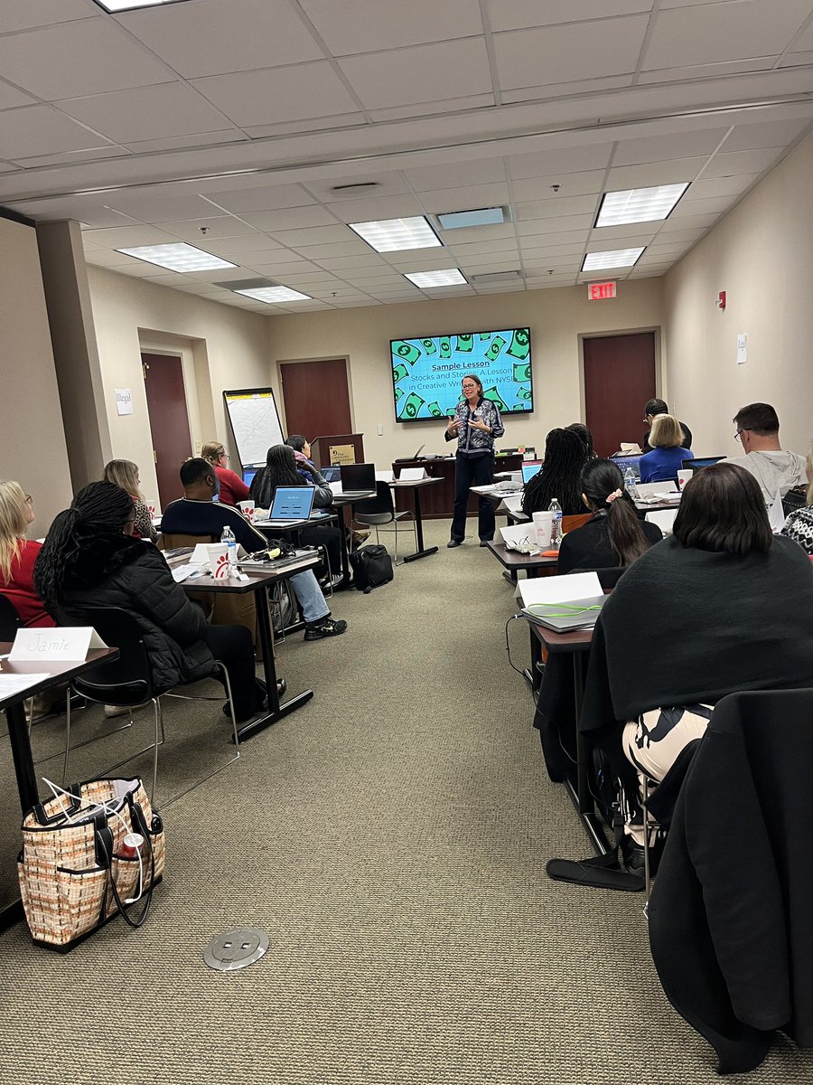 sccouncileconed's tweet photo. We had an amazing time at today’s Stock Market Game workshop, learning alongside teachers from all over the state! Huge shout out to First Community Bank for hosting us. Grateful for the opportunity to expand our knowledge and share these amazing resources! https://t.co/5Jltlz0gAK