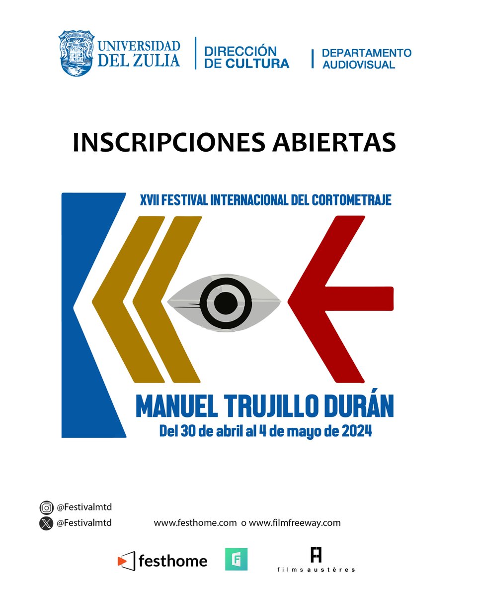 FestivalMTD's tweet photo. Desde hoy #18Ene  y hasta el 18 de marzo puedes inscribirte en la edición XVII del #FestivalMTD convocatoria abierta para los realizadores de todo el mundo. Revisa las bases de participación e inscríbete a través de: https://t.co/vP25EXOXVH  y   https://t.co/DhkPByUCgw https://t.co/al7YufxJnN