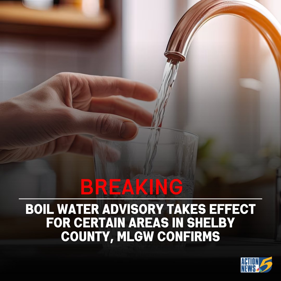 BREAKING:  MLGW has requested that certain areas in Shelby County boil their water for safety purposes.
actionnews5.com/2024/01/18/boi…