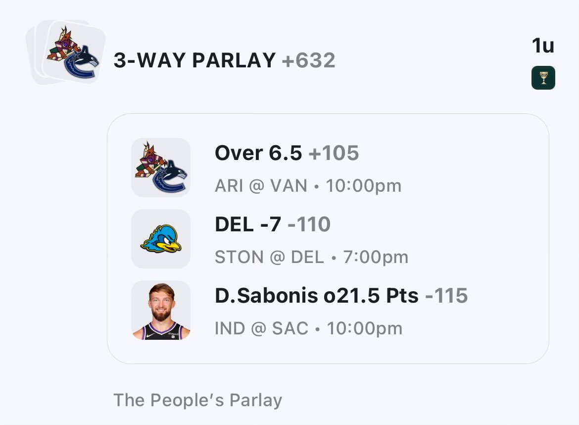 Can the People’s Parlay go back-to-back?! #TheGambler