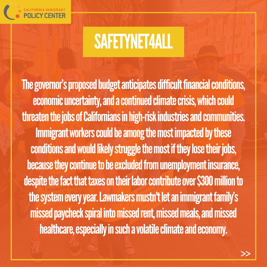 CALimmigrant's tweet photo. In the coming week, we will be breaking down @CAGovernor's proposed budget proposal for 2024-2025, our budget priorities, and full analysis of how the proposal would impact immigrant communities. 

We begin with immigrant legal services and the #SafetyNet4All campaign: https://t.co/A0wQfFE2yM