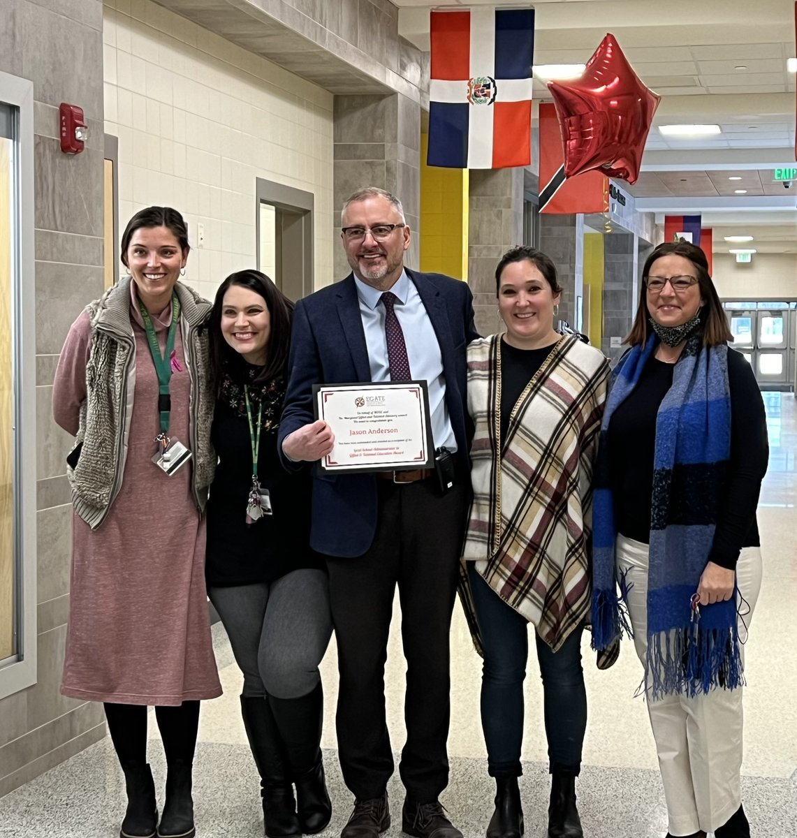 The @FCPSAdvAcad SurPRIZE Patrol recognized Butterfly Ridge Elementary Principal Jason Anderson, recipient of a Local School System Administrator MD Excellence in Gifted and Talented Education award! Congratulations! @FCPSAchievement @FCPSTrailblazer