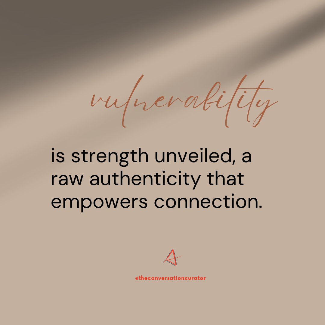'Discover the strength in vulnerability, where authenticity becomes a powerful force connecting hearts. 💙✨ #EmbraceVulnerability #AuthenticConnection