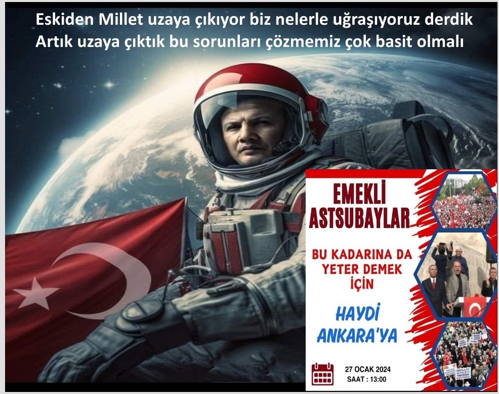 Yıllar sonra bir hayal daha gerçek oldu. Mutluyuz gururluyuz. Darısı biz #astsubayların başına #AlperGezeravcı 🇹🇷🇹🇷🇹🇷 #UzayaÇıkıyoruz @tuajans #MilliUzayProgramı #tua #UzayaÇıkıyoruz @RTErdogan @Akparti @dbdevletbahceli @MhpTbmmGrubu @meral_aksener #GururDuyTürkiye