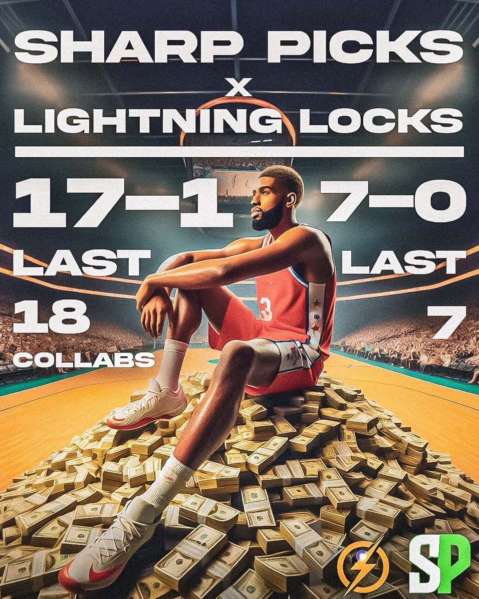 SharpPickss's tweet photo. 🏒#NHL COLLAB w/@LightningLockz?? 

7-0 the LAST 7 COLLABS 🎯

17-1 (94.4%) the LAST 18 COLLABS ‼️🤑

1000 retweets + likes + comments for the release  ‼️🤑 https://t.co/7EZUEzOEAB