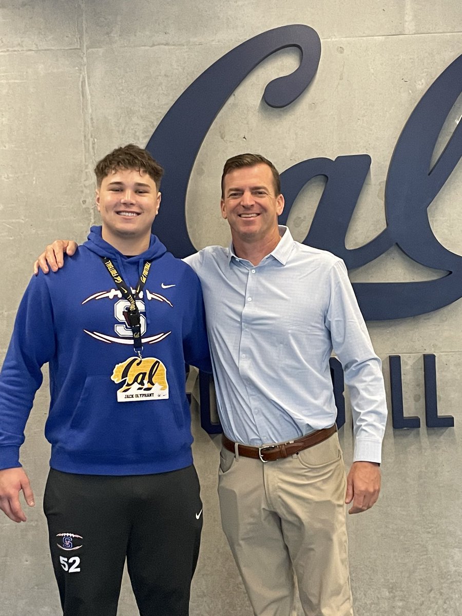 JackOly2024's tweet photo. After a great visit and conversation with @browning_coach I am grateful to receive an offer (PWO) to the University of California, Berkeley! Thank you @BenjiPalu_Cal @MWCherrington for the hospitality. https://t.co/oCupIYz5E4