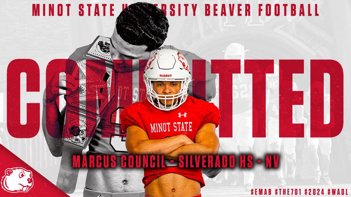 After some thought, I am proud to say that I’m committed to Minot State University. Thank you to my family, friends and coaches for supporting me throughout this journey and thank you <a href="/CoachFam/">Coach Mike Famiglietti “Fam”</a> <a href="/coachshields/">Ian Shields</a> <a href="/MSUBeaversFB/">Minot State Football</a> for this great opportunity to continue my talents and