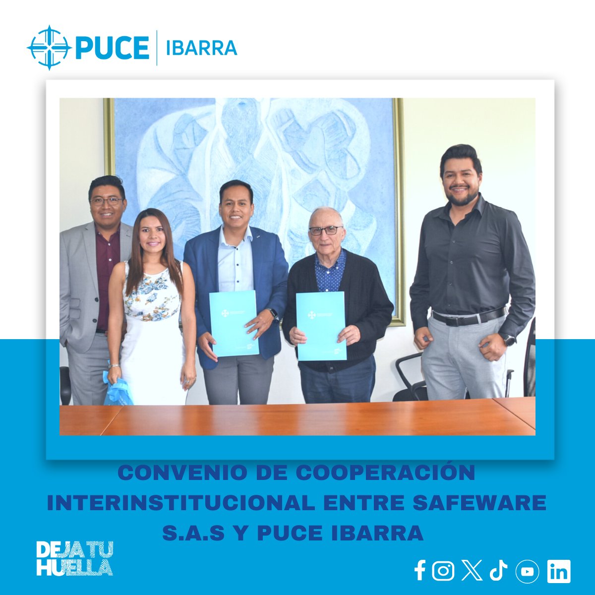 pucesedeibarra's tweet photo. #convenioPUCEI
✍ La PUCE Ibarra firmó un convenio con SAFEWARE S.A.S. El objetivo es desarrollar proyectos conjuntos entre las dos instituciones. 👩‍💻

☑ Nuestros estudiantes podrán desarrollar prácticas preprofesionales en SEYO.

💙 𝗣𝗨𝗖𝗘-𝐈𝐁𝐀𝐑𝐑𝐀
#pucesi #academia #SEYO https://t.co/5OLlm0moG5