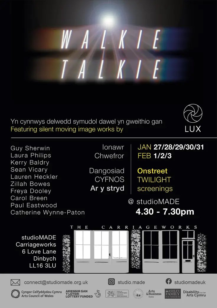 Showing new work <a href="/studiomadeuk/">StudioMADE</a> as part of Walkie Talkie, alongside a bunch of other fabulous artists.
Jan 27 - 3rd Feb, Dinbych