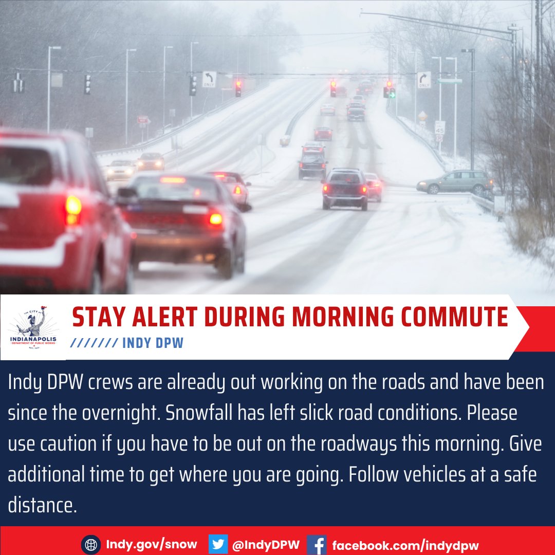 Our crews have been out working on the roads, but road conditions may still be slick. Plan ahead if you need to travel, or stay home to give our crews the chance to do their jobs and clear the streets.
