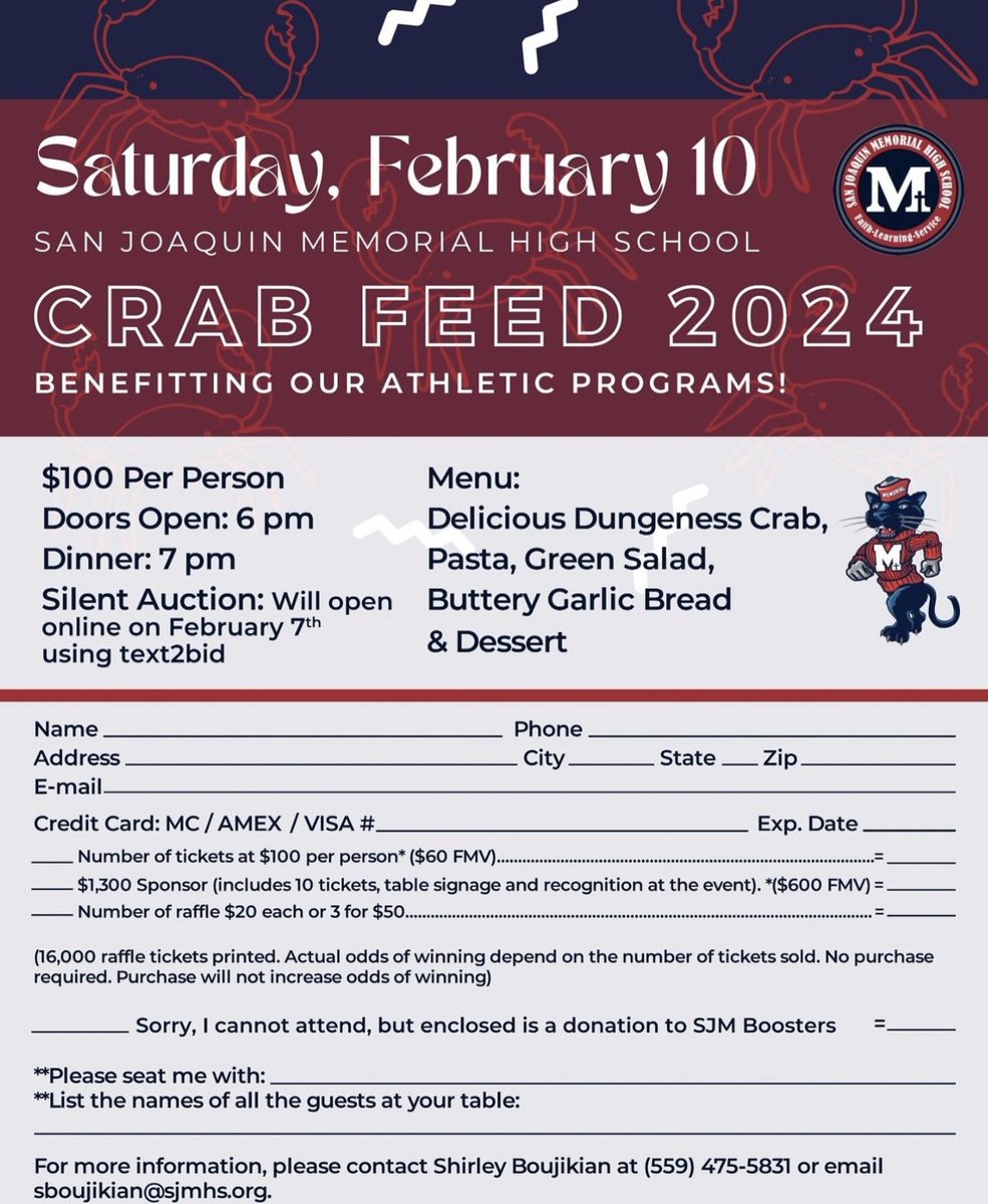 We are only 16 days away from our Annual Crab Feed! We look forward to seeing you at our Annual Crab Feed 2024 on February 10! #savethedate #crabfeed #seeyouthere