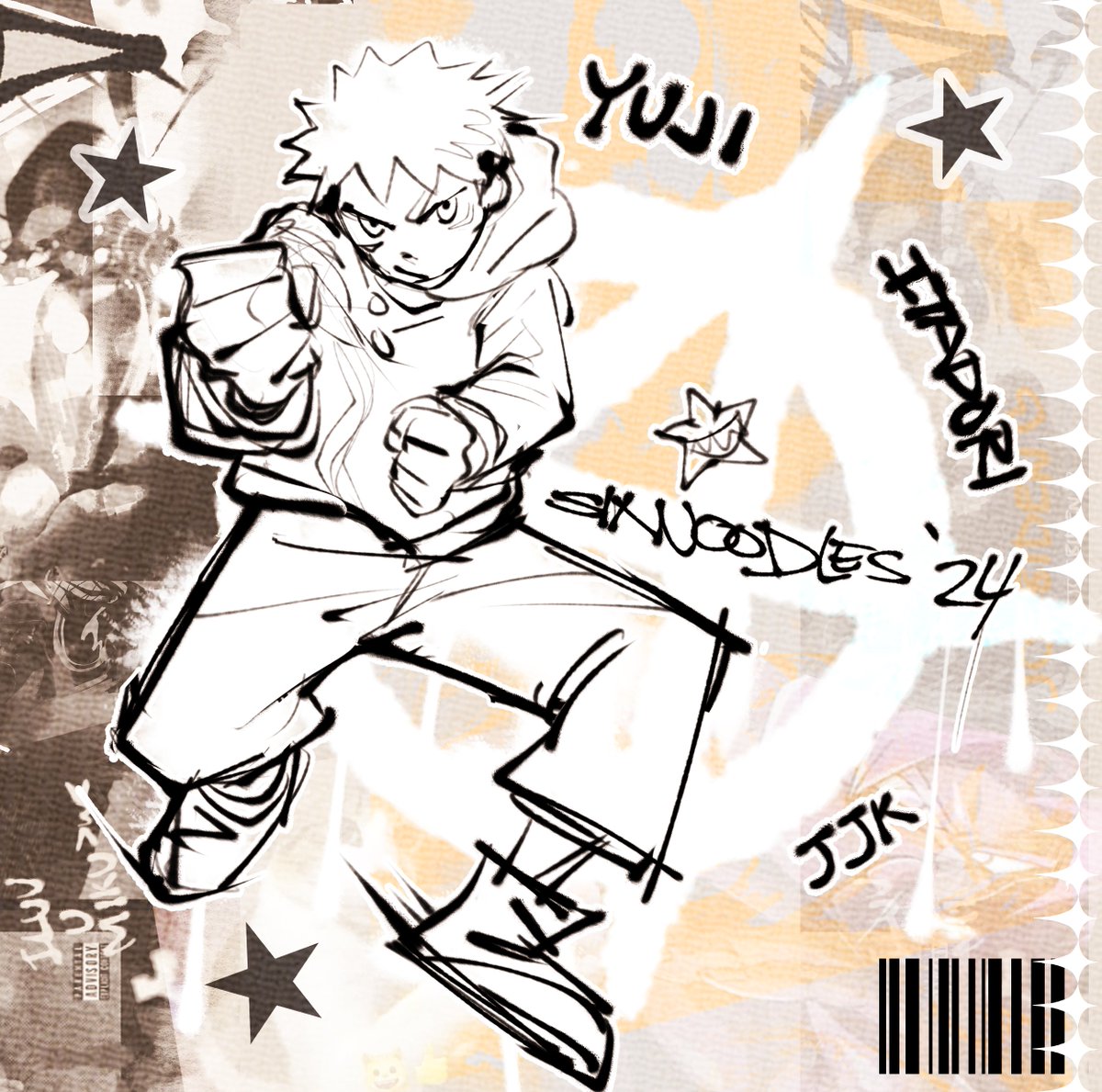 sixnoodles's tweet photo. ✰✰✰ yuji itadori !✰✰✰  #JujutsuKaisen https://t.co/m2TwvBkGok