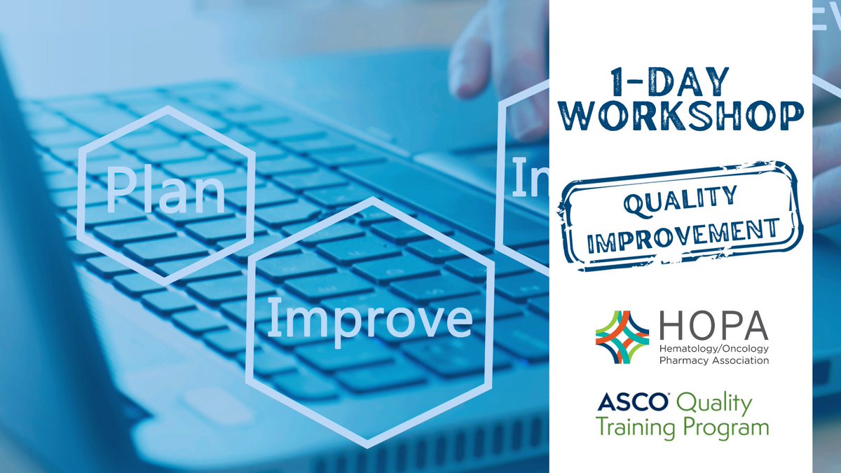 HOPA is again partnering with <a href="/ASCO/">ASCO</a> for a 1-Day Quality Improvement Workshop on Wed, Feb 21, from 10am-4:30pm CT. Get skills to design, implement, and lead successful #qualityimprovement initiatives.

FREE for HOPA members: bit.ly/41JuN8T 

Deadline to apply is Jan 21