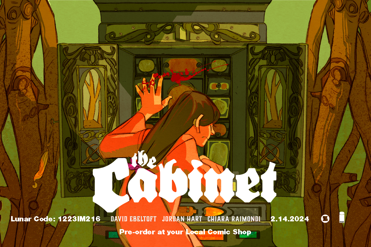 Pre-order THE CABINET #1 from your Local Comic Shop! They need to summon the arcane powers of a resplendent 17th-century cabinet to fix a teeny-tiny mistake the last time Avani used it. #JordanHart @DavidEbeltoft @Chiaraimondi ow.ly/4FcL50QseTV