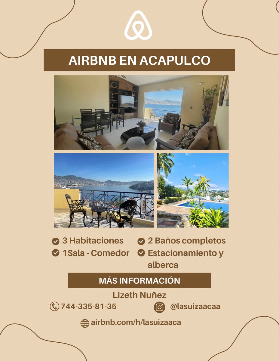 Amuletomx's tweet photo. Vacaciones en Acapulco? @Airbnb ☀️

Disfruta del puerto de Acapulco en depto con la mejor vista! 🏠
Más información 744-335-81-35 o en IG: lasuizaaca

#AcapulcoSigueAdelante #acapulcobeach https://t.co/ZlbS3TAgwa