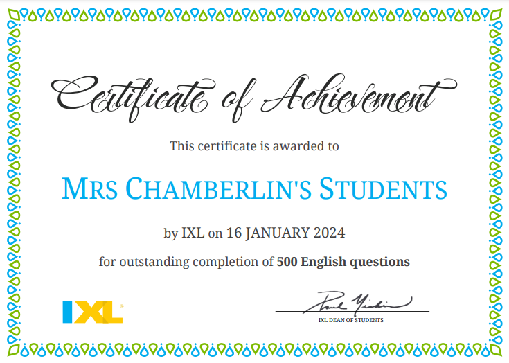 You continue to make us so proud!  Well done children, keep up the wonderful work! 👏👏👏