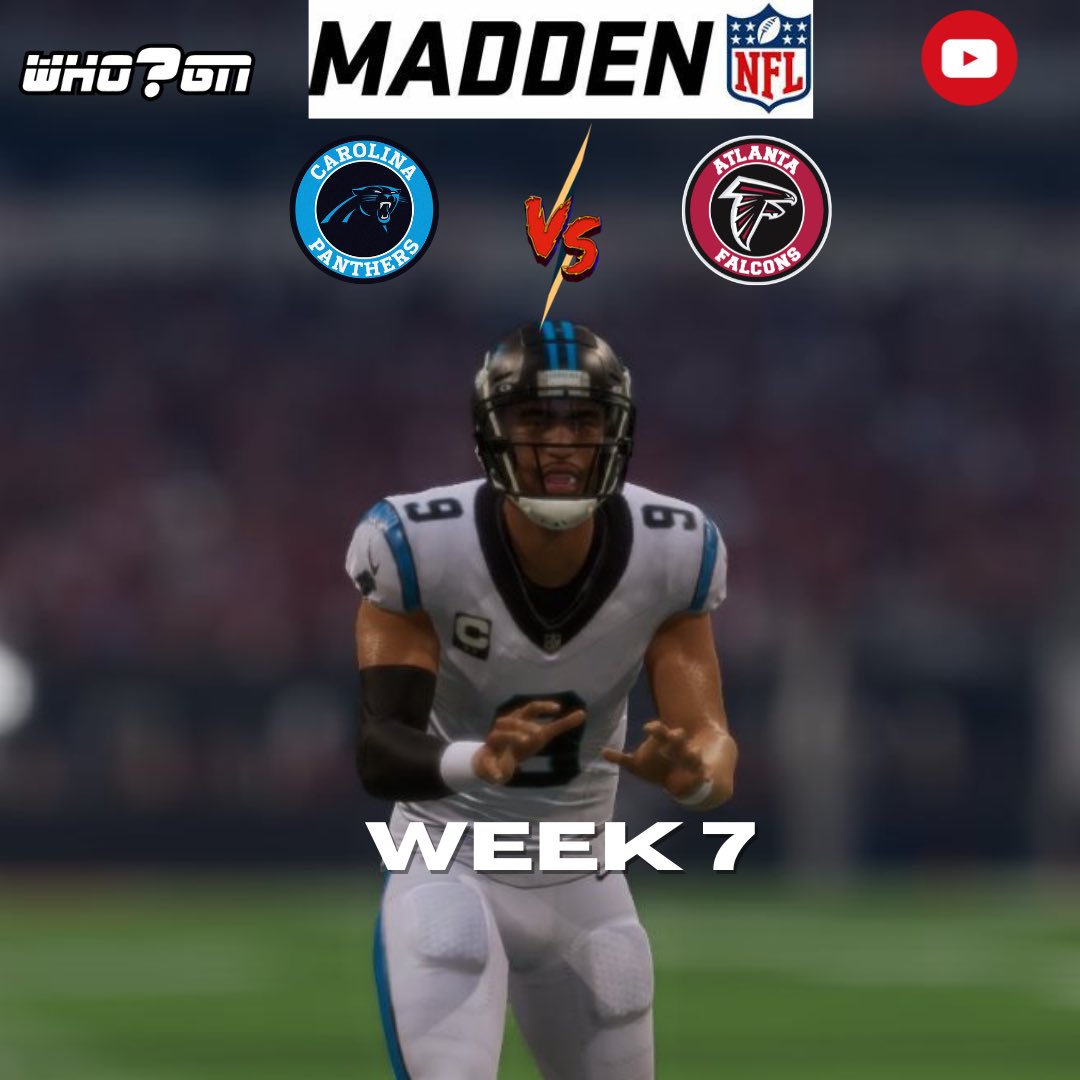 Official_Whogn's tweet photo. WEEK 7 : “WHO WANTS IT MORE” is live now!!!
https://t.co/MdrWFkxgpS
#easports #madden24 #maddenrebuild #nfl #nflfootball #gaming #gamingvideos #sports #panthers #carolinapanthers #keeppounding #bryceyoung #desmondridder #atlantafalcons https://t.co/GGFffcRqg3