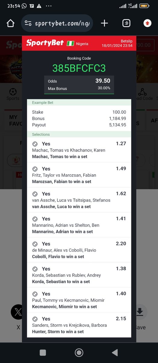 82 Odds & 39 Odds. That's all I Can Gather Tonight...🎾🎾🎾🎾. Goodluck To Us. Play With What You Can Afford To Lose...🙏🙏🙏🙏
Goodnight 🔥🔥
#Viral #Realmadrid #Ronaldo𓃵 #BelieveInYourself #Boomnation