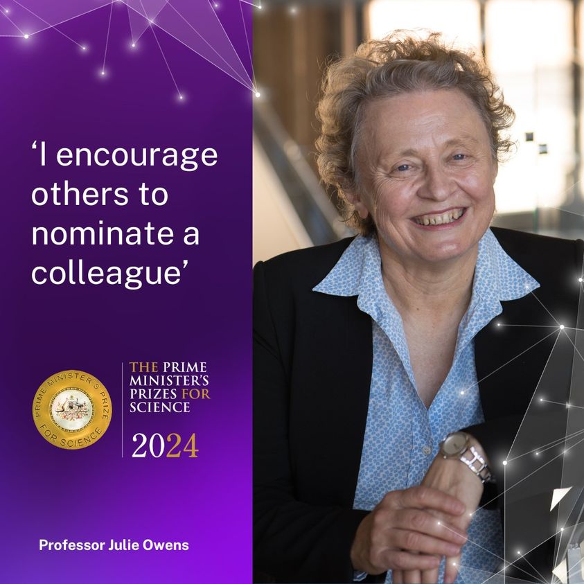 Professor Emerita Julie Owens of Deakin University is a champion of peer-promotion in the science community. Find out why she nominates inspiring achievers for the Prime Minister’s Prizes for Science: industry.gov.au/news/learn-why… #PMPrizes