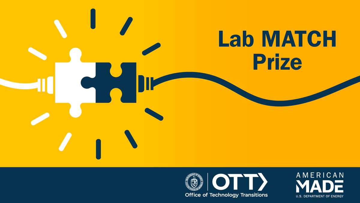 NatLabRockies's tweet photo. Attention innovators and entrepreneurs: The deadline to enter #LabMATCHPrize is Jan. 25! Apply your tech licensing and #commercialization skills to national lab IP (including ours!) for a chance to win a piece of the $620k cash prize. Get started: https://t.co/ddiQbCH8CA https://t.co/9sL5elTy3k