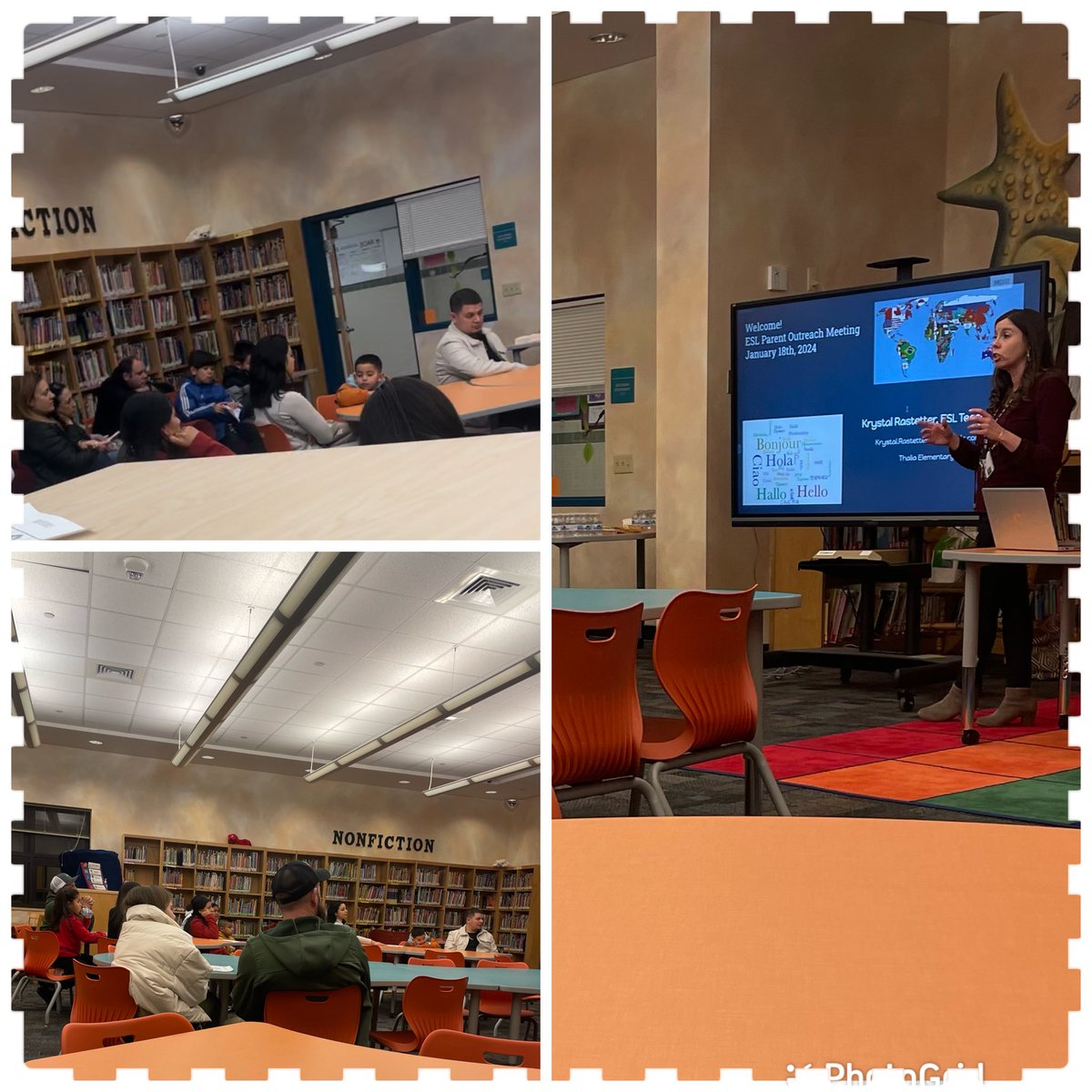 Thank you to Mrs. Rastetter and our families who came out to our parent information night. #EnglishLearners #ThaliaTribe @Thalia_Ele