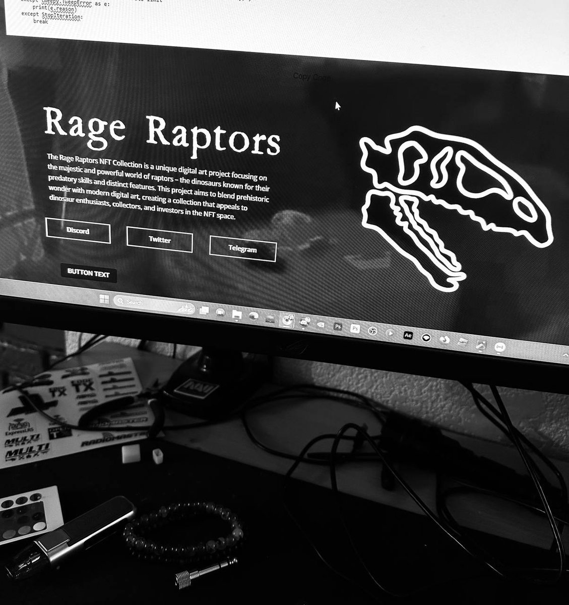 I'm currently working on the website and continuing to work on the drawing.