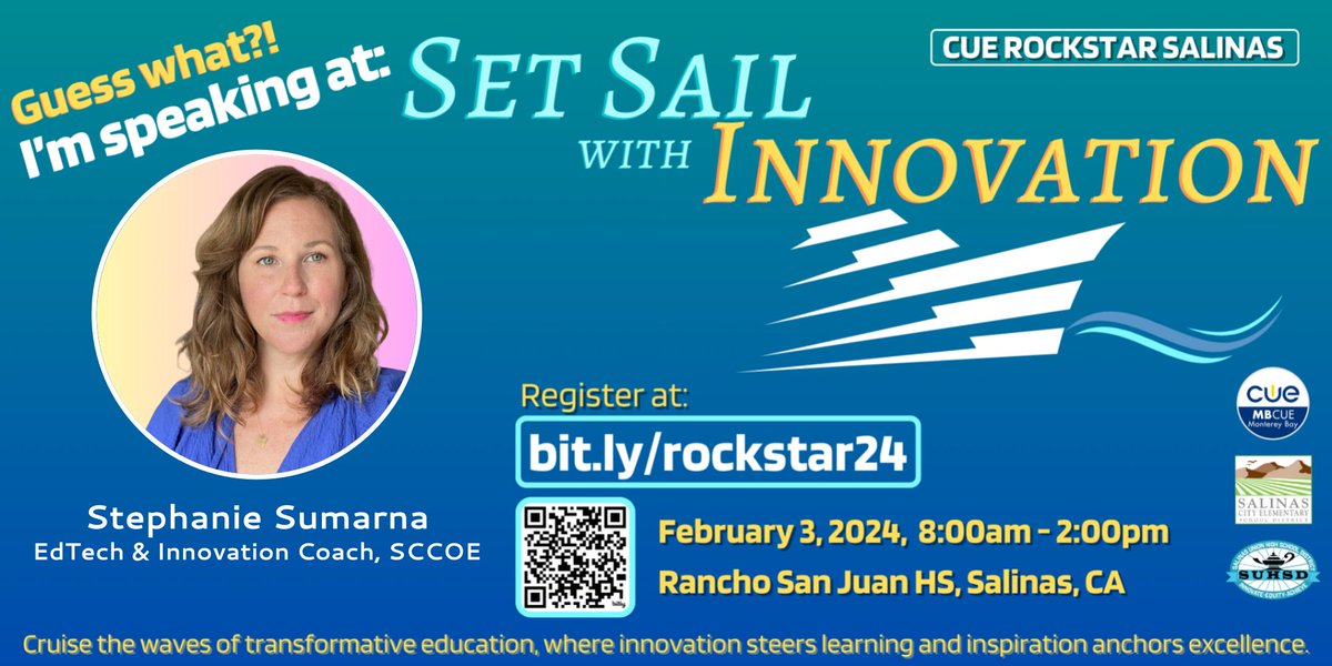 🚀 Ready to ignite your passion for coding? Join me at CUE ROCKSTAR on Feb 3 for my session: 'Code Your Heart Out' 🖥️💓 – sharing ideas for using #HourOfCode to dive into the world of computer science! 🌟 🚀👩‍💻 #SetSail #mbcue #CodingLove #CSforALL