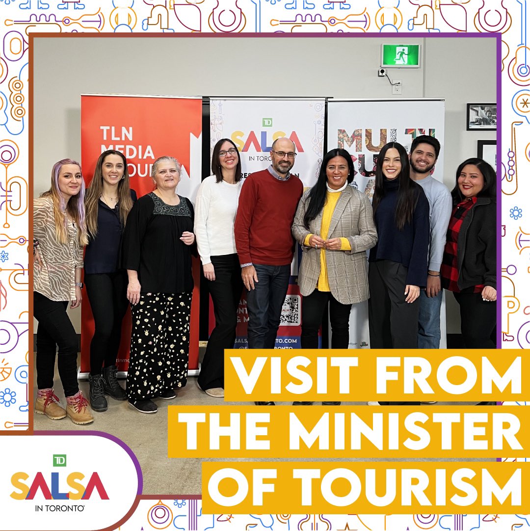 SalsaInToronto's tweet photo. Great meetings today with The Honourable @SorayaMartinezF, Minister of Tourism of Canada! Discussing the impact of the Latin community on Canadian tourism and planning exciting strategies to grow the #TDSalsaInToronto Festival brand in Canada for our 20th anniversary this year!🇨🇦 https://t.co/fAzEAJiB5c