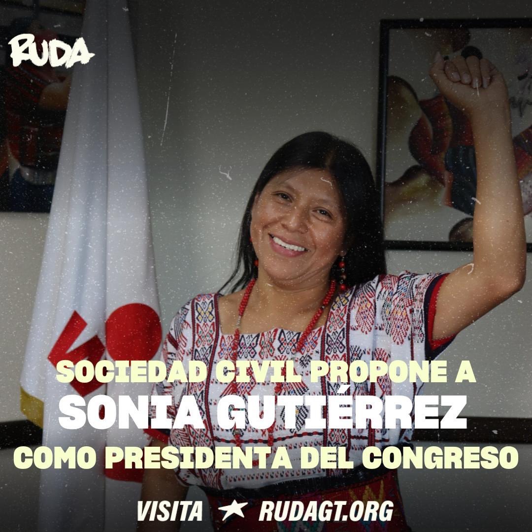 El Congreso de la República eligirá mañana a su nueva Junta Directiva. En redes sociales, varias personas proponen a <a href="/SoniaGRaguay/">Sonia Gutierrez</a> como la nueva presidenta. 🌟 

💜 De ser electa, Sonia se convertiría en la primera mujer maya Poqomam en dirigir el organismo legislativo. 

Y a ti,