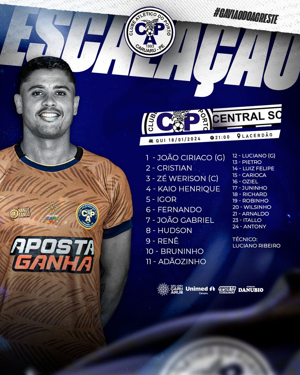 Porto é escalado para o Clássico Matuto com mudanças após goleada na estreia #trlacerdao