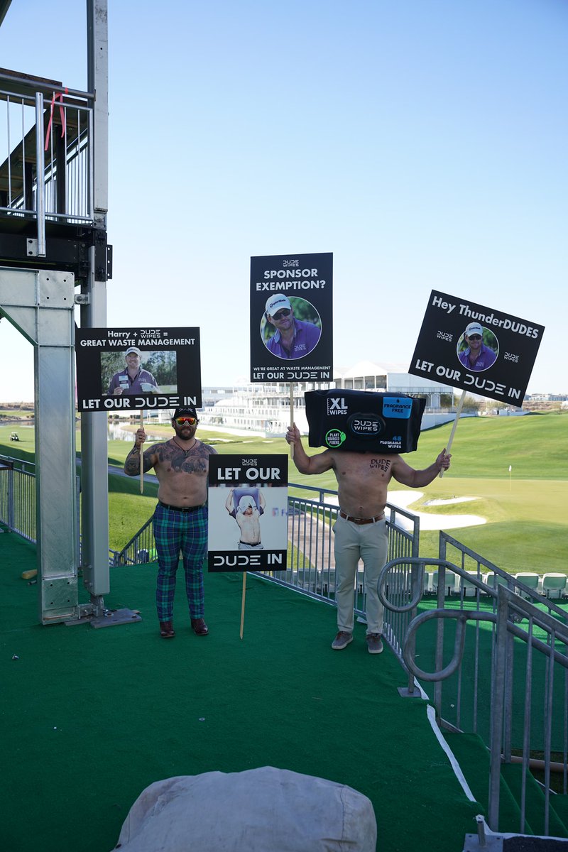 tempebarstool's tweet photo. Let Harry Higgs play in the Waste Management Open!!! @DUDEwipes https://t.co/yyZgzFzOOf