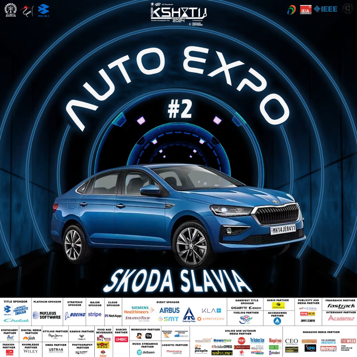 ktj_iitkgp's tweet photo. Discover the seamless blend of elegance and excellence as KSHITIJ 2024 teams up with @SkodaIndia to unveil the magnificent Skoda Slavia. Prepare to be captivated by its groundbreaking design, and elevate your driving experience to new heights. https://t.co/kNGXNW2GtX
