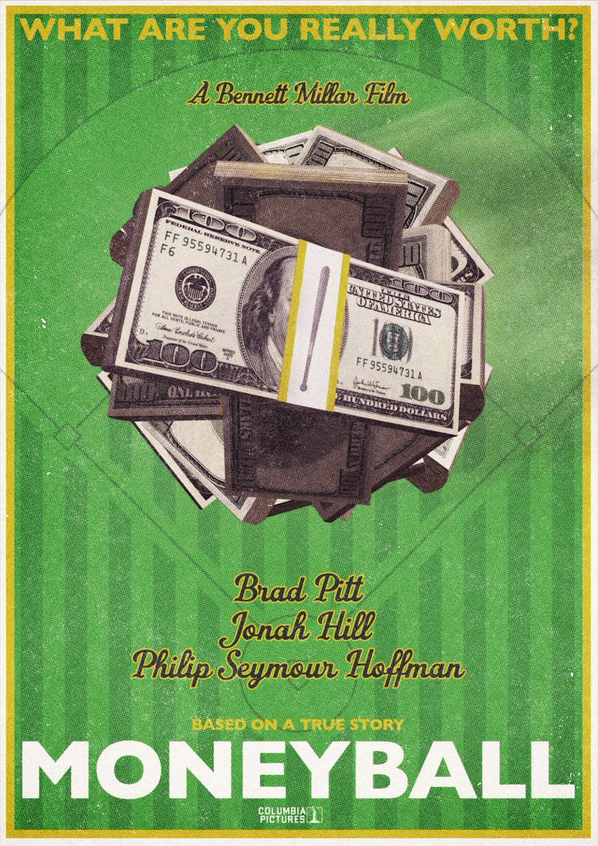 Coming to #4KUltraHD via Sony Tentative for July 

Directed by #BennettMiller

Written by #StevenZaillian and #AaronSorkin 

Starring #BradPitt, #JonahHill and #PhillipSeymourHoffman 
 
MoneyBall (2011) 

Poster by @M_U_N_K_I